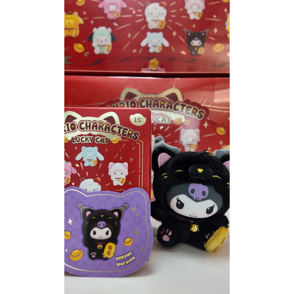 TOP TOY Sanrio Characters Lucky Cat Plush Series - Kuromi